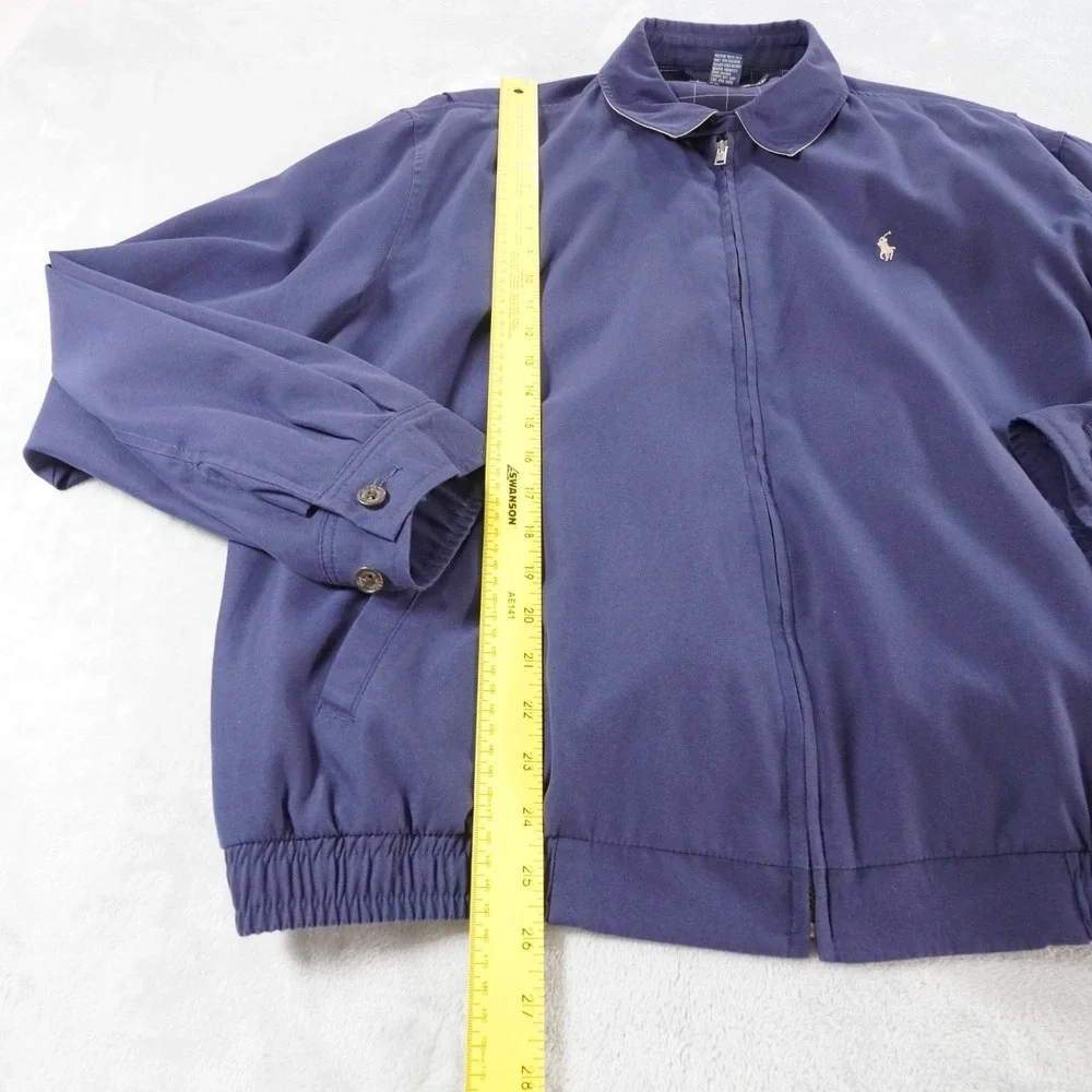 Polo Ralph Lauren Harrington Jacket Blue Vtg 90s Heritage Classic Designer Large